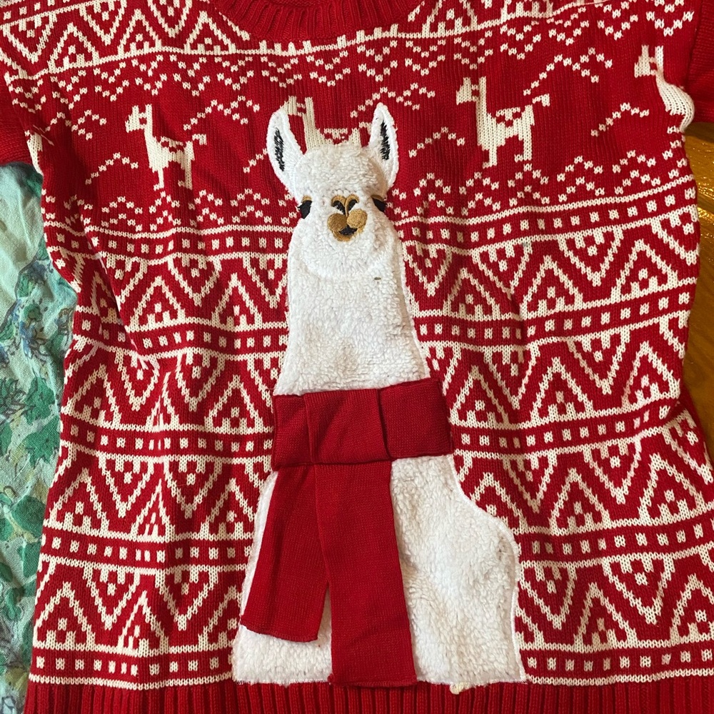 Cute llama Christmas sweater!